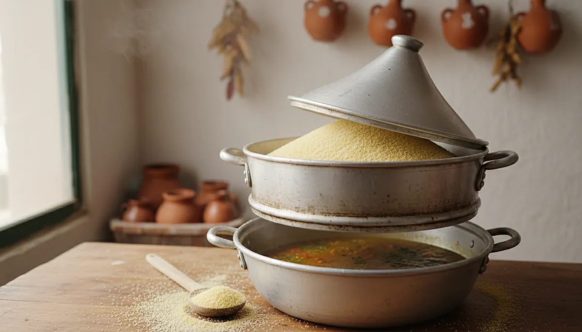 Recette du couscous tunisien au couscoussier
