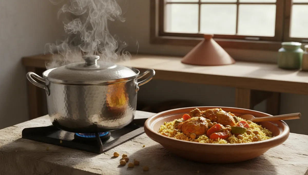 Couscous au poulet au couscoussier